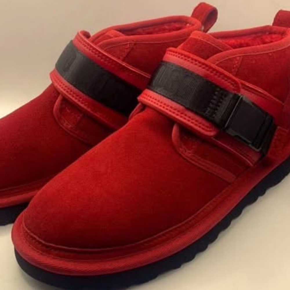 Red Men's Shoes with Strap